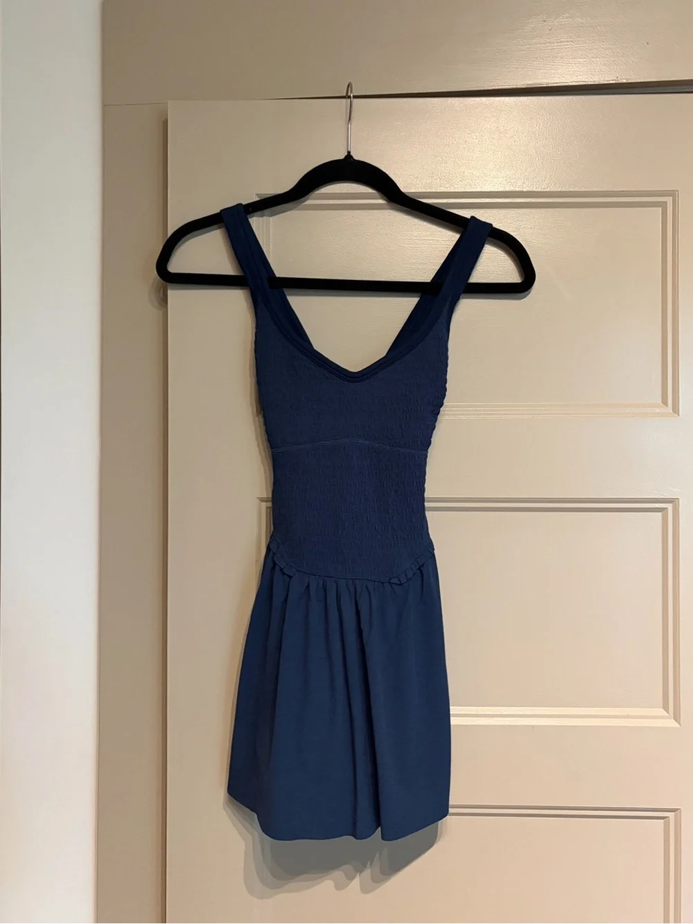 Free People Smockin Hot Dress Mini Workout Exercise Midnight Navy XS NEW NWT